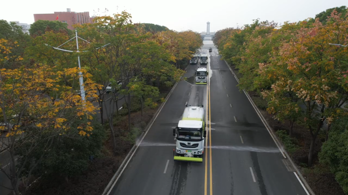 1+1＞2！徐工“洗掃清洗”黃金搭檔，還原美麗天門靚麗本色