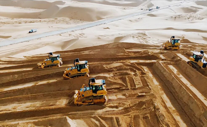 沙漠施工五大難題？徐工D170LGP沙漠型推土機(jī)硬核破解！